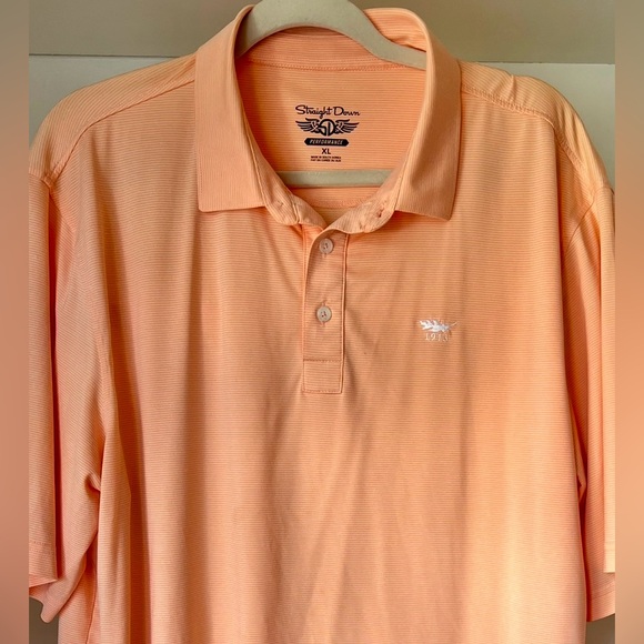 Straight Down Performance Golf Polo Size XL‎ Orange - Picture 1 of 6